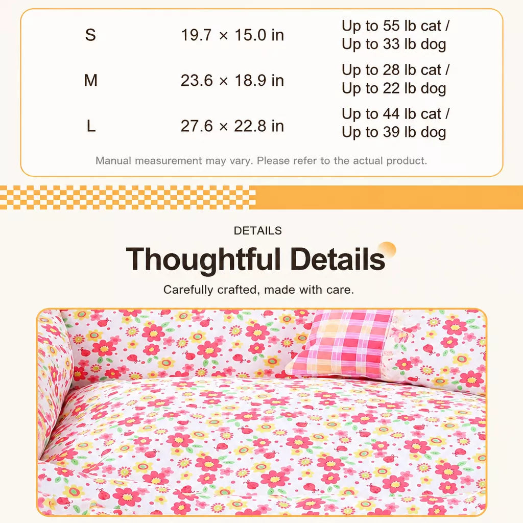 All-Season Pet Bed for Cats and Small to Medium Dogs