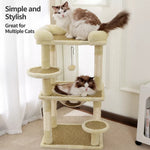 Space-Themed Cat Tree with Hideaway and Perch