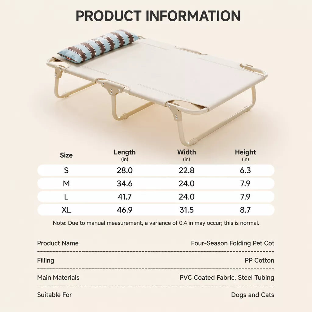Elevated Waterproof Dog Cot Bed
