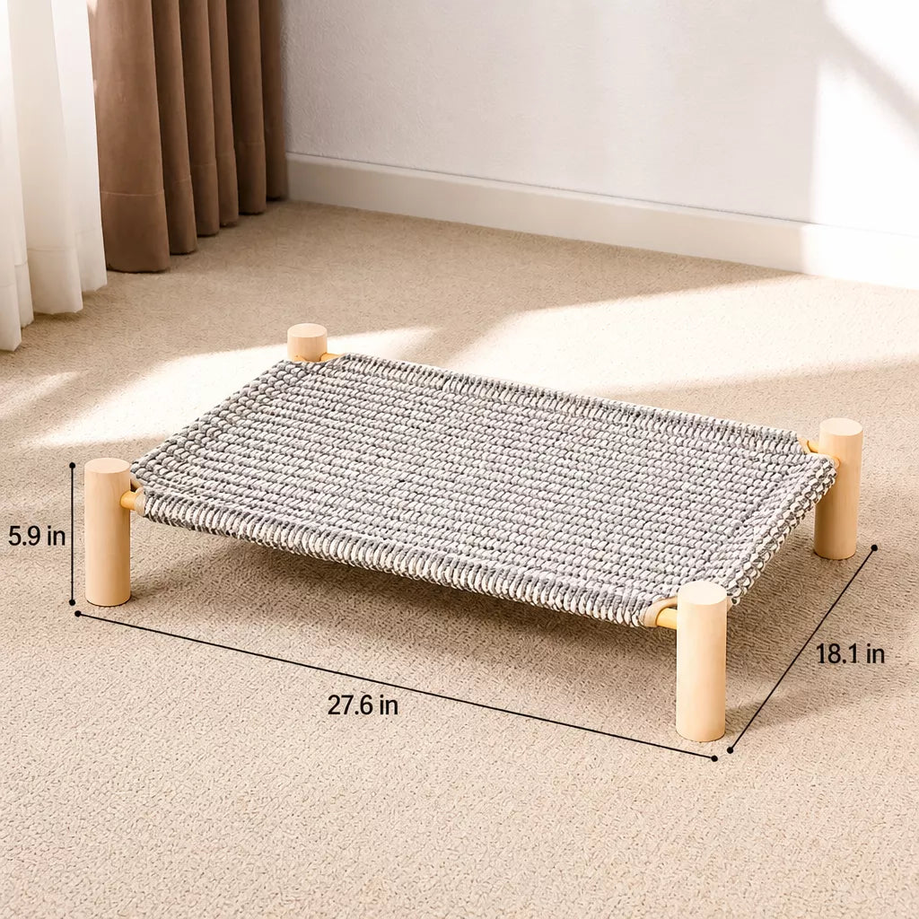 Elevated Cat Bed with Scratching Surface