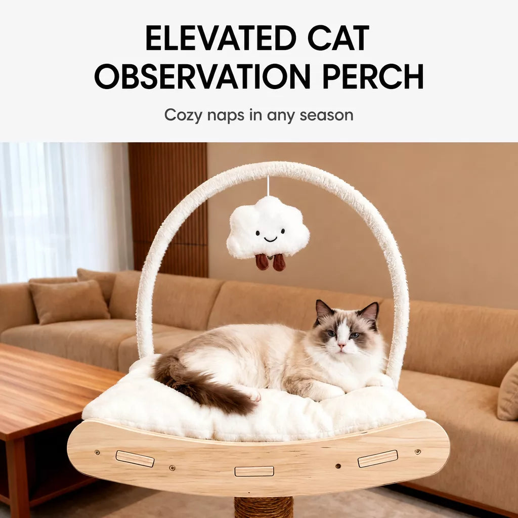 Multi-Level Cat Tree with Hideaway, Capsule Perch and Scratching Posts