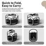 Foldable Enclosed Pet Bed for Cats and Dogs