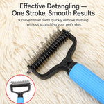 Pet Cat & Dog Detangling and Deshedding Grooming Comb