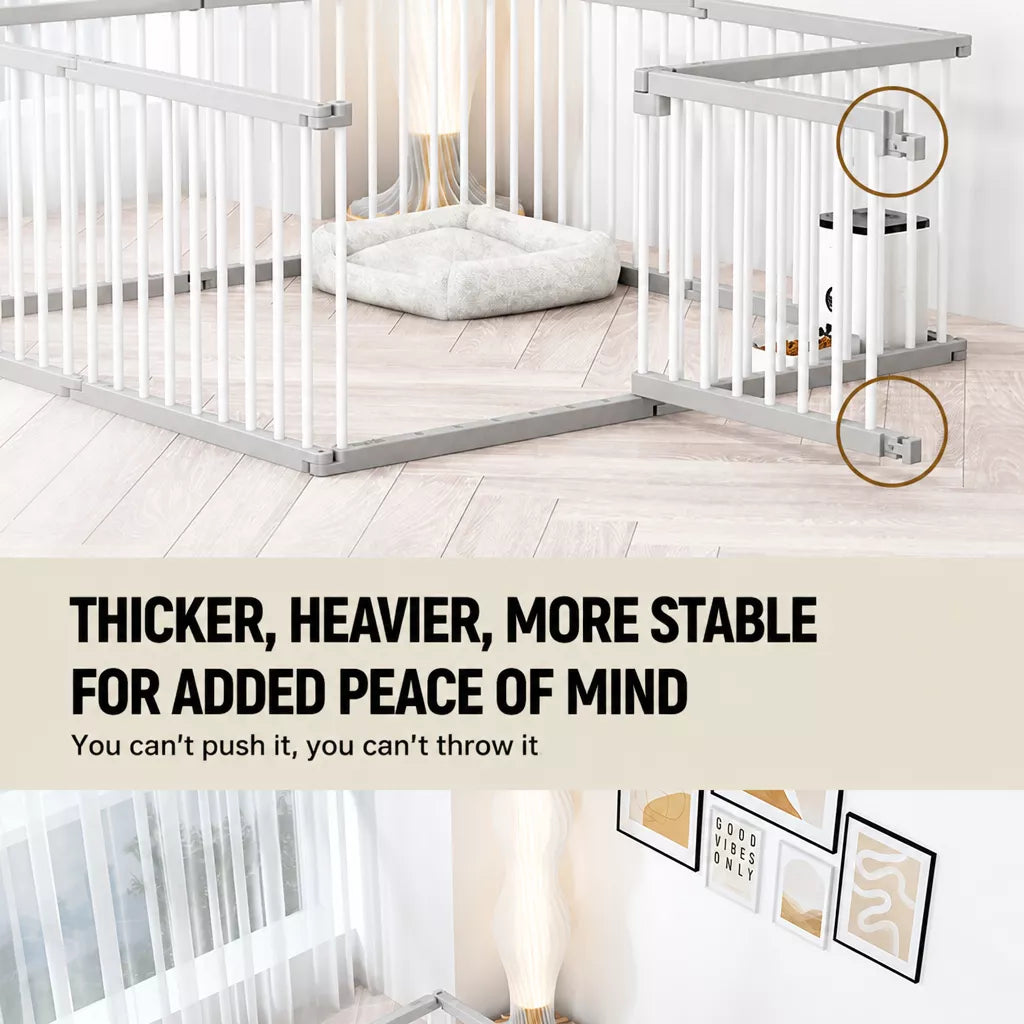 Indoor Dog Playpen with Double Doors, 23.6-Inch High