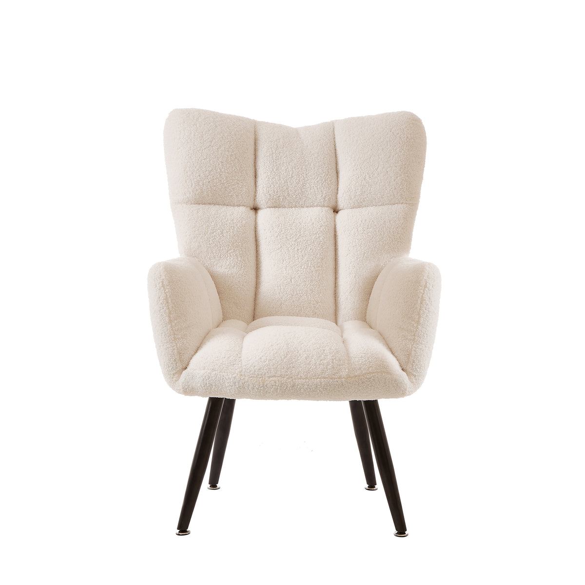 Modern Single Sofa Armchair with High Backrest Comfy Reading Chair for Small Spaces/Living Room/Bedroom/Apartment (COLOR:WHITE) W1669P175501-djyc