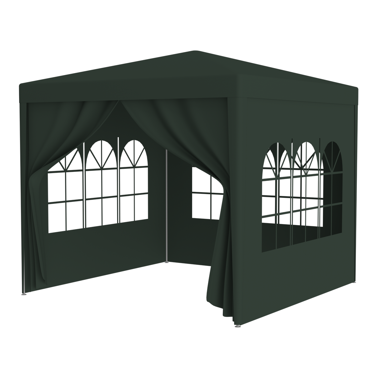 10'x10' Party Tent Outdoor Heavy Duty Gazebo Wedding Canopy + 4 Removable Walls ,Green W465P189728-djyc