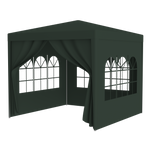10'x10' Party Tent Outdoor Heavy Duty Gazebo Wedding Canopy + 4 Removable Walls ,Green W465P189728-djyc