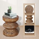 Faux Woodgrain Texture Round Accent Table W2029P165687-djyc