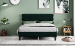 Queen Bed Frame with Headboard,Sturdy Platform Bed with Wooden Slats Support,No Box Spring,Mattress Foundation,Easy AssemblyGreen W1793140484-djyc