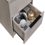 Grey Wooden Nightstand with TwoDrawers for Bedrooms and Other Places. W328127505-djyc