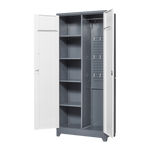 Metal Storage Cabinets,Cleaning Tool Cabinet with Locking Door, Tall Broom Tool Organizer and Storage, Large Storage Cabinet for Kitchen, Pantry, Office, Shop W328P193781-djyc