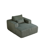 62.5-Inch Corduroy Sponge Sofa Lounge Chair,No Assembly Required,Fluffy Modern Sleeper Chair for Indoor Living Room Bedroom W834P206044-djyc