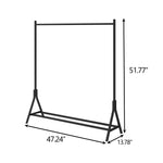 Garment Rack Freestanding Hanger Multi-functional Single pole Bedroom Clothing Rack Bedroom, Black W840P201084-djyc