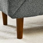 Convertible Futon Sofa Bed, Comfy Loveseat Sleeper Sofa with Adjustable Armrest, Strengthen Wood, Thick Padded Cushion, Small 2 Seater Couch for Living Room, Bedroom, Grey W487P180468-djyc