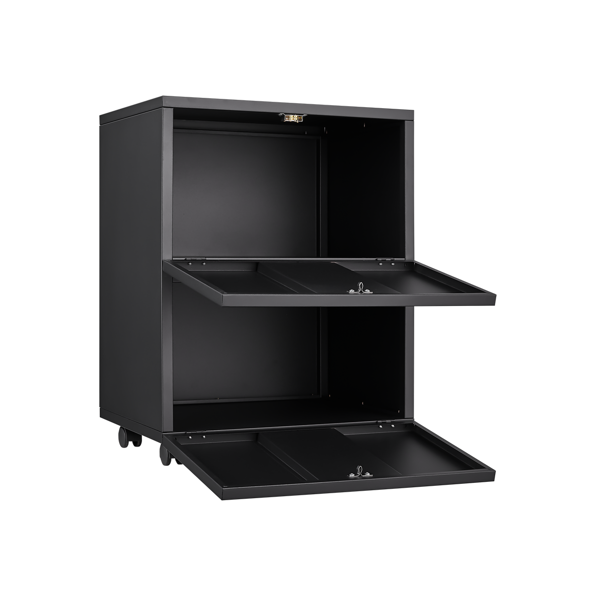 Office furniture Copier Cabinet black 2 door steel copier stand mobile pedestal file Printer Stand W1247P160443-djyc