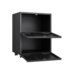 Office furniture Copier Cabinet black 2 door steel copier stand mobile pedestal file Printer Stand W1247P160443-djyc