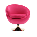 360 Degree Swivel Cuddle Barrel AccentChairs, Round Armchairs with Wide Upholstered, FluffyFabric Chair for Living Room, Bedroom, Office, Waiting Rooms W1539P147084-djyc