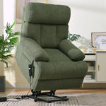 Oversized Power Lift Recliner Chair for Elderly, Electric Fabric Recliner Chair for Seniors, Home Theater Seating,Reclining Sofa Chair with Remote Control,Side Pocket ,Spacious Seat(Dark Green) W1028P261277-djyc