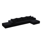 Oversized sponge cloud sofa,Modern Upholstered Sectional Sofa Couch Set,Modular 162" L Shaped Sectional Living Room Sofa Set With 6 Pillows,Free Combination Sofa Couch for Living Room,Bedroom W834S00325-djyc