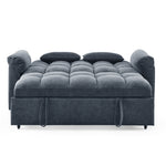 Loveseats Sofa Bed with Pull-out Bed,Adjsutable Back,Blue+ Grey W487109971-djyc
