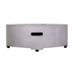 Diameter 30 Inch x 11 Inch Round Faux Concrete Texture Propane Gray Fire Pit With PVC Weather Cover W2029120080-djyc