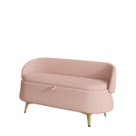 50-Inch Multi-Functional Long Rectangular Bed End Storage Sofa Stool in Dreamy Teddy Fleece W1278122702-djyc