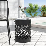 Modern Cylindrical Side Table: A Perfect Blend of Style and Function 73607.00BLK-djyc
