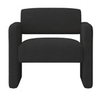 BLACK single sofa chair, upholstered comfortable chair with armrests, for dining room/bedroom/living room/reception - BLACK (30.9"*30.51"*30.11") W487P183019-djyc