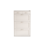 31.49 inches of white solid wood shoe cabinet, three-layer flip bucket shoe storage cabinet, simple and generous for a variety of home style white solid wood shoe cabinet W1278S00043-djyc