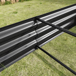 Raised Garden Bed Outdoor, 6×3×1ft , Metal RaisedRectangle Planter Beds for Plants, Vegetables, and Flowers - Black W84091002-djyc