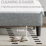 King size Panel Bed Frame with Adjustable Button-Tufted Headboard for Bedroom/Linen Upholstered/Wood Slat Support/Easy Assembly,Light Grey W1793140501-djyc