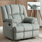 Manual Recliner Chair with Rocker and Swivel in Fabric for Living Room, Green W1803P204021-djyc