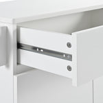 K&K 53.2''Kitchen Island with Drop Leaf, Kitchen Storage Cart with Spice Rack, Towel Rack and 2 Drawers, Rolling Kitchen Island on Wheels with Adjustable Shelves for Kitchen, Dining Room, White N707P173041W-djyc