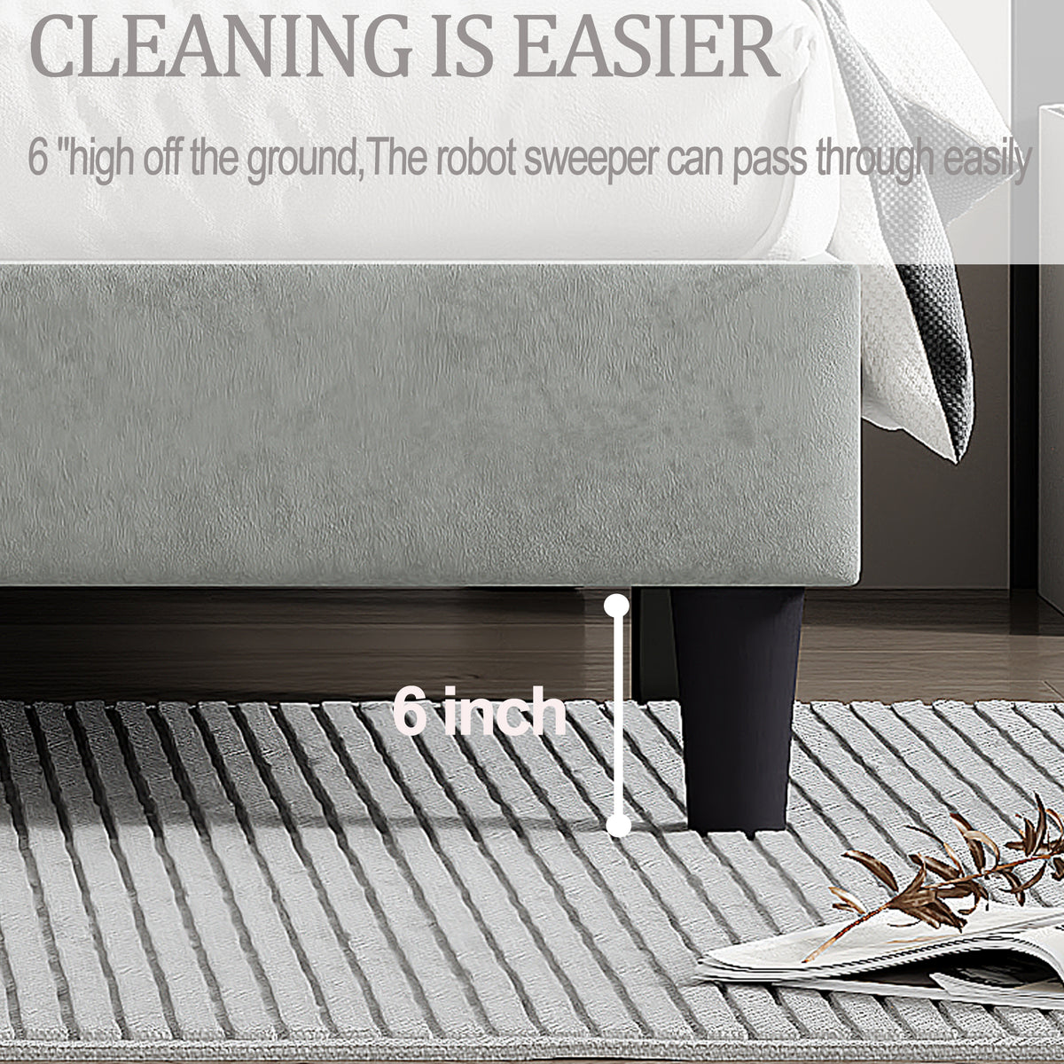 Queen Bed Frame with Headboard,Sturdy Platform Bed with Wooden Slats Support,No Box Spring,Mattress Foundation,Easy Assembly W1793140482-djyc