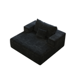 55-inch Chenille Sponge Sofa Lounge Chair,No Assembly Required,Fluffy Modern Sleeper Chair for Indoor Living Room Bedroom W834P221019-djyc