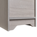 Grey Wooden Nightstand with TwoDrawers for Bedrooms and Other Places. W328127505-djyc