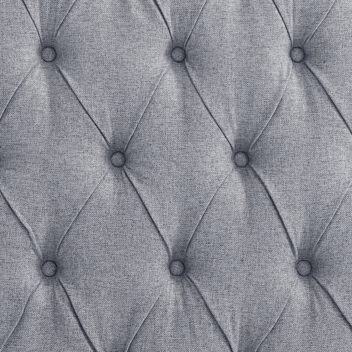 Daybed with Trundle Upholstered Tufted Sofa Bed, with Button and Copper Nail on Square Arms,Full Daybed & Twin Trundle, Grey(85"x57"x31.5") W487S00101-djyc