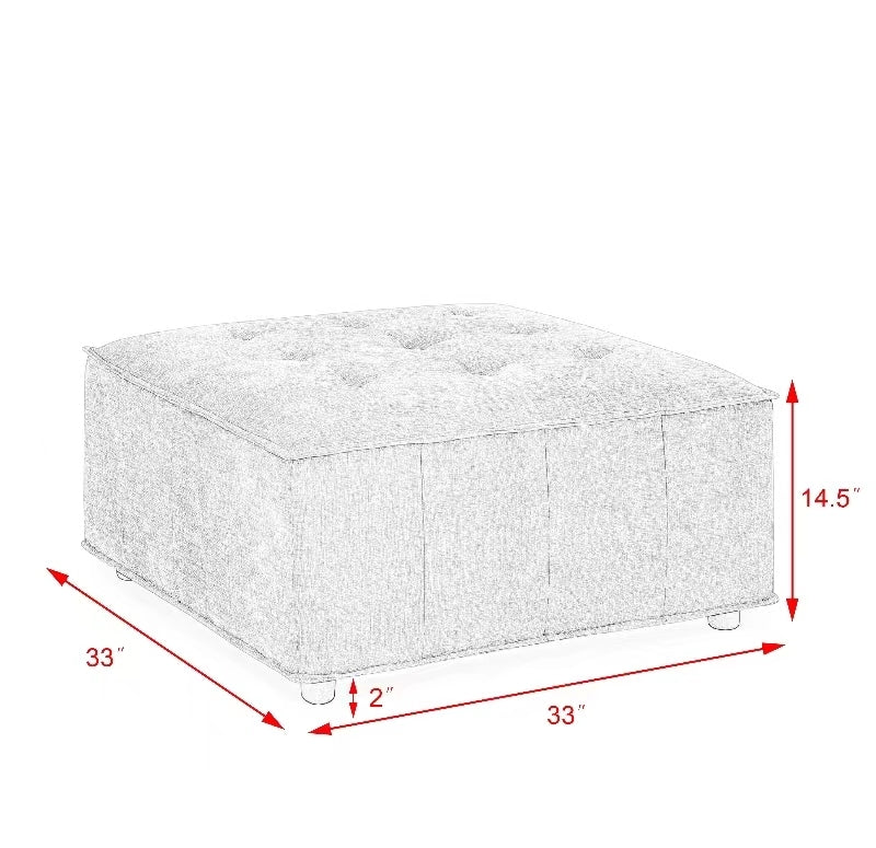 L-Shape Modular Sectional Sofa, DIY Combination, Chenille W487S00185-djyc