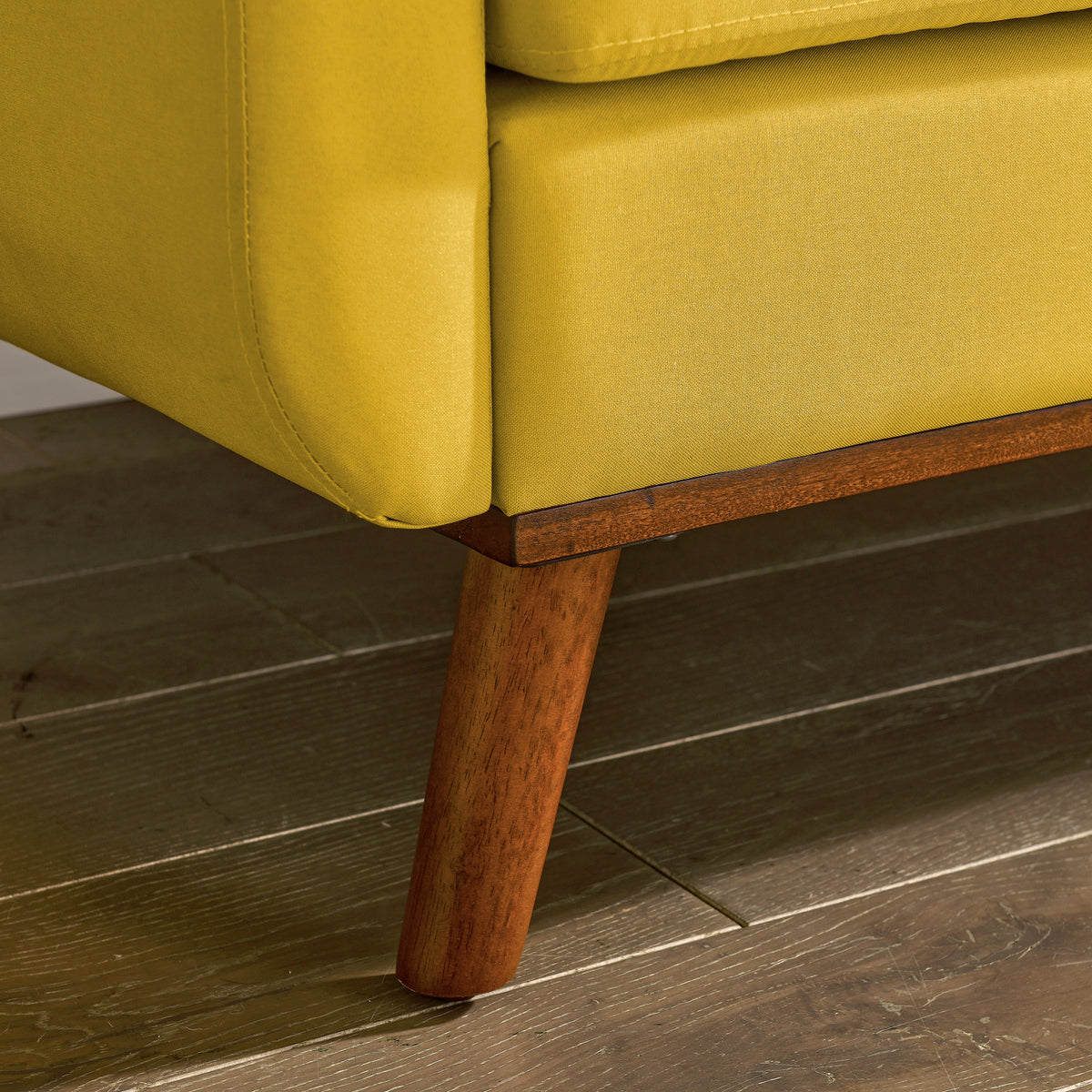 Loveseat Sofa, Mid Century Modern Decor Love Seat Couches for Living Room, Button Tufted Upholstered Small Couch for Bedroom, Solid and Easy to Install Love Seats Furniture, Yellow W487P189545-djyc