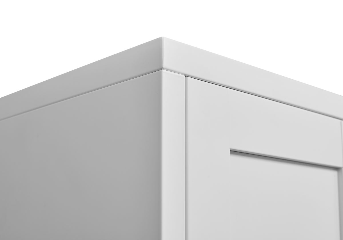 White Metal Kitchen Storage Cabinet, Kitchen Pantry Storage Cabinet with Doors and Shelves, Storage Cabinet with Adjustable Leveling Foot for Kitchen, Living Room and Dining Room W W328P194192-djyc