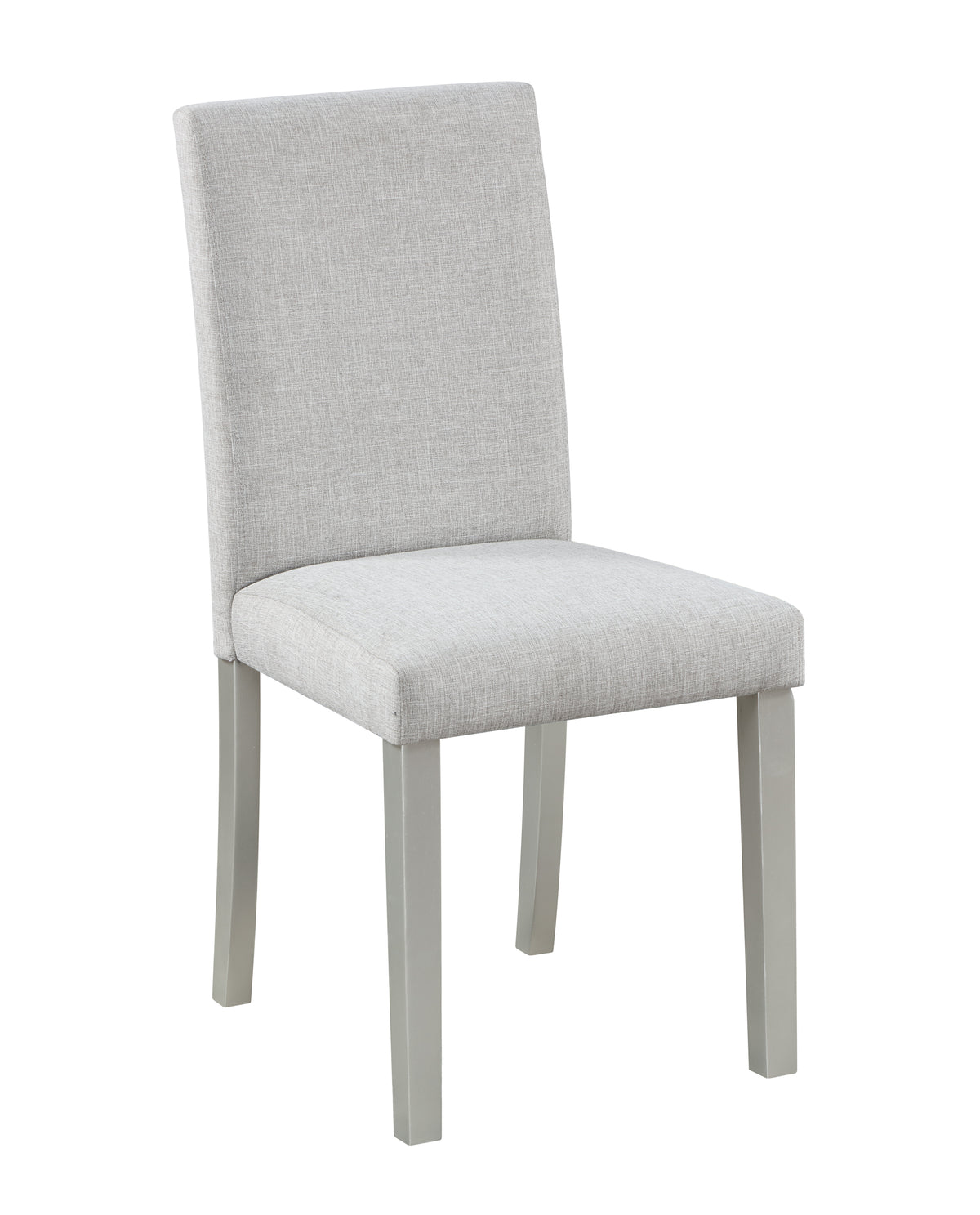 5 Piece Wooden Dining Table Set, Kitchen Table Set with a Rectangular Table and 4 Upholstered Chairs, Wooden Dining Room Table with Crystal Decoration and Chairs Set, Silver grey W1998S00048-djyc