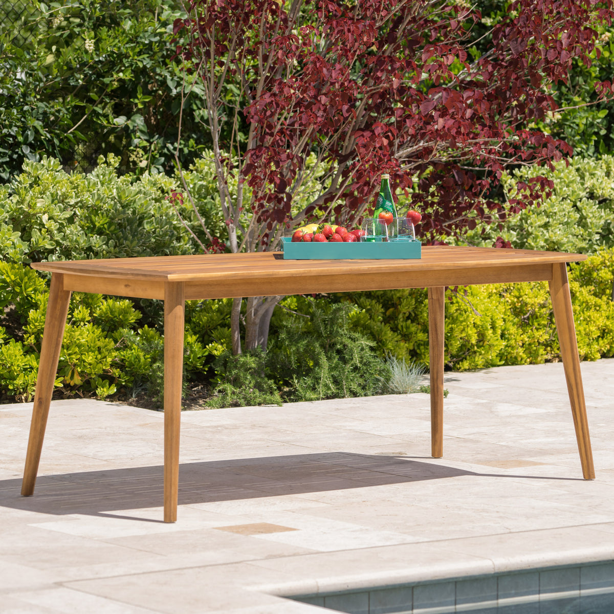 Stylish Acacia Wood Dining Table for Outdoor Spaces 59329-djyc