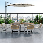 Outdoor Dining Set,Dining Chair Set of 6(Gray+Natural)+Acacia Wood Dining Table N768P182296Y_N768P190946T-djyc