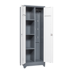 Metal Storage Cabinets, Cleaning Tool Cabinet with Locking Door, Tall Broom Tool Organizer and Storage, Large Storage Cabinet for Kitchen, Pantry, Office, Shop W328P193782-djyc