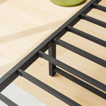 Twin Size Bed Frame, Storage Headboard with Charging Station, Solid and Stable, Noise Free, No Box Spring Needed, Easy Assembly W840P179116-djyc