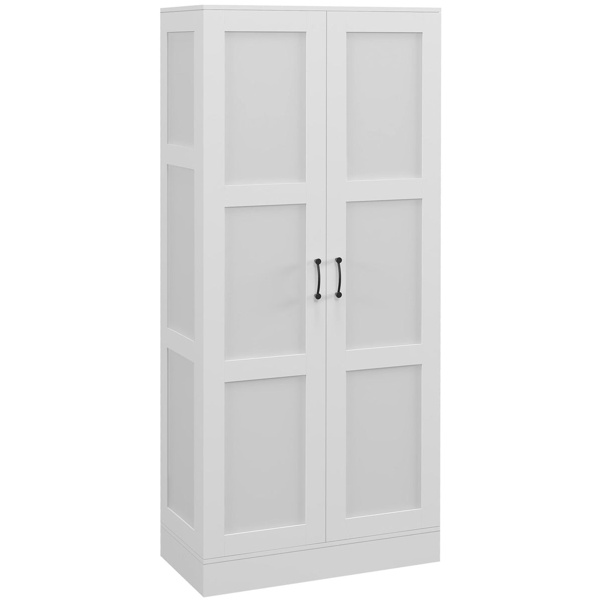HOMCOM 71' Tall Storage Cabinet with Movable Storage Shelves, Modern Style Pantry Cupboard Cabinet with Soft Close Doors, White W2225P229415-djyc