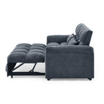 Loveseats Sofa Bed with Pull-out Bed,Adjsutable Back,Blue+ Grey W487109971-djyc