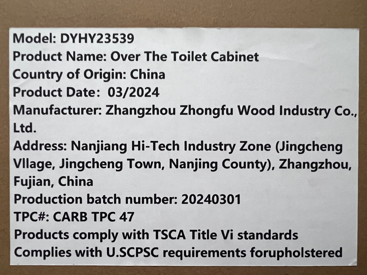 Over The Toilet Storage Cabinet, Bathroom Shelf Over Toilet, Bathroom Storage Cabinet Organizer,Wood Bathroom Space Saver, White W808P175909-djyc