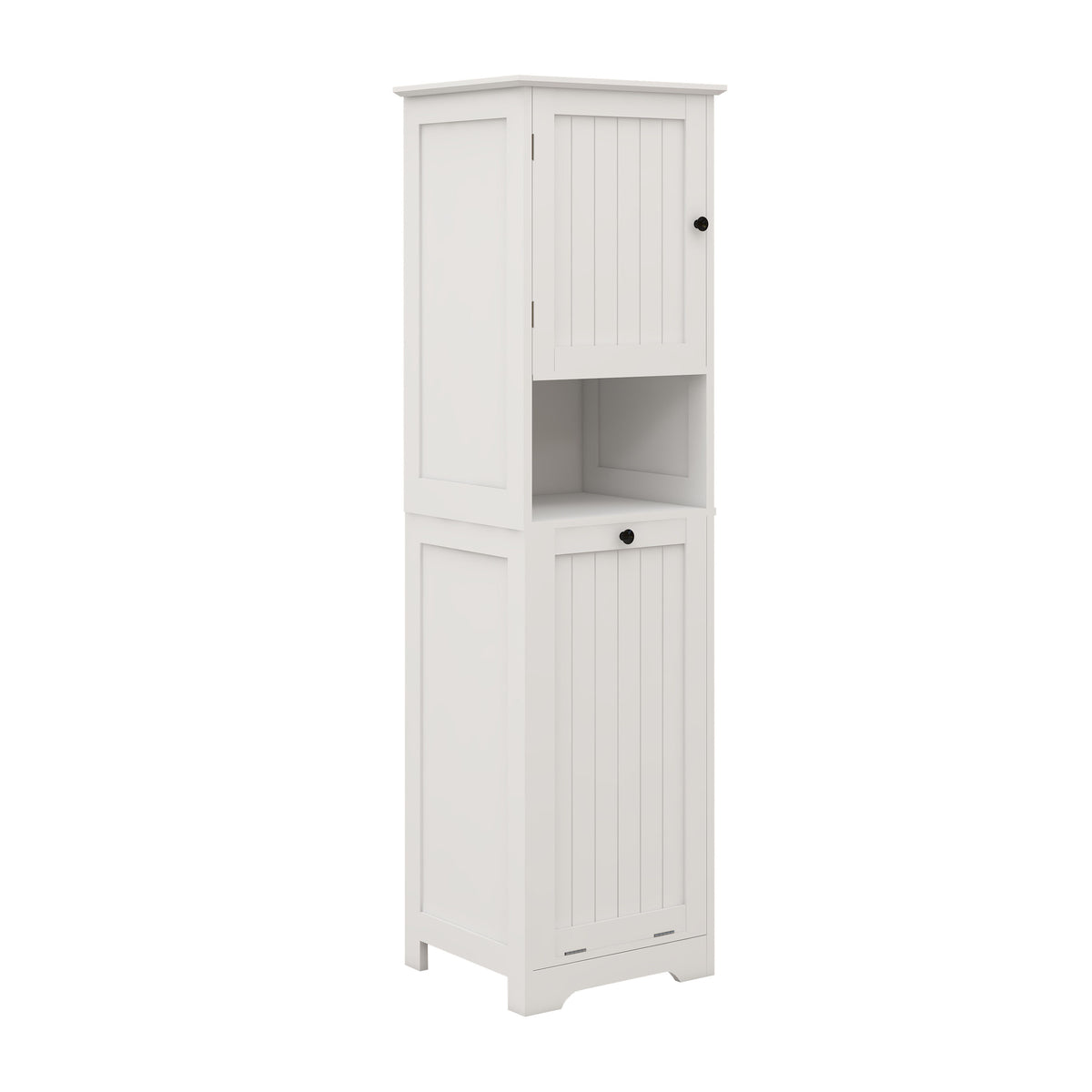 One-Compartment One-Door Tilt-Out Laundry Sorter Cabinet - White W1120P146256-djyc