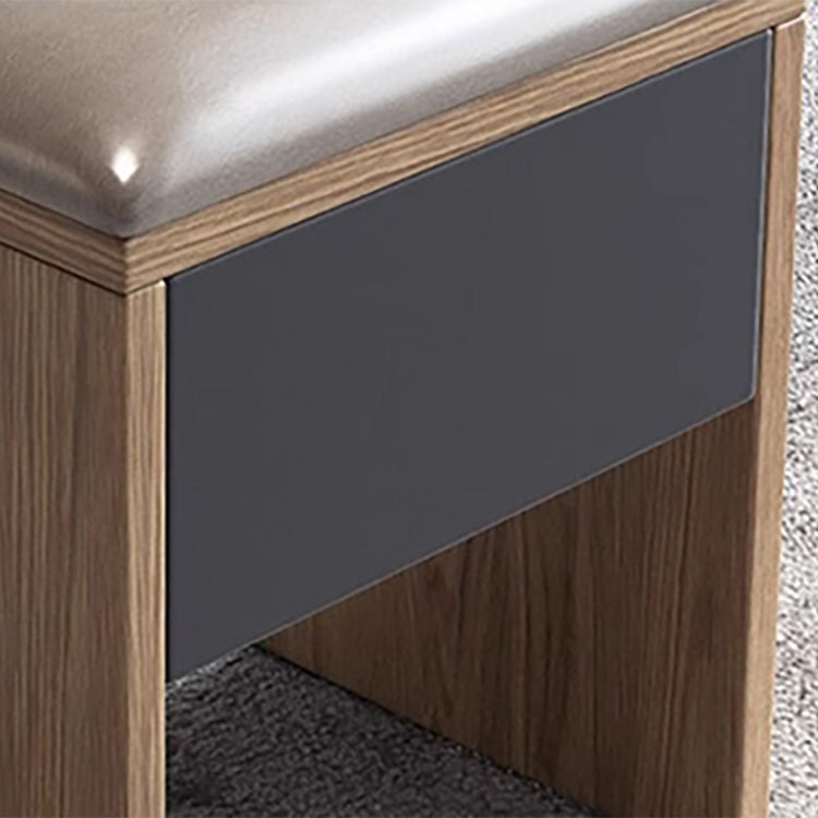 Modern Faux Leather Tea Table - Black, Light Brown, Natural, and White Finishes fajf-957